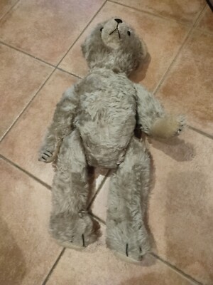 Orsacchiotto di peluche vintage antico // Bambola articolata in mussola macchiata di tè fatta a mano - Italia