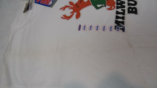 VINTAGE T-Shirt XXL MILWAUKEE BUCKS RENTIER ANIMATED BASKETBALL *neu & schmutzig - Bild 5 von 7