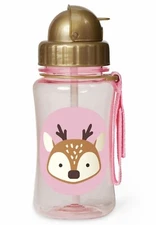 Skip Hop Toddler Sippy Cup with Straw, Zoo Straw Bottle, Deer Reindeer Pink RARE