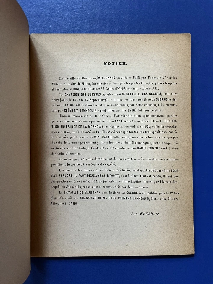 Jannequin - 'Bataille de Marignan' Choral Suite - Edition Durand Study Score PB - Image 4 of 4