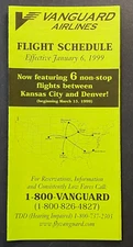 Vanguard Airlines Timetable Effective January 6, 1999