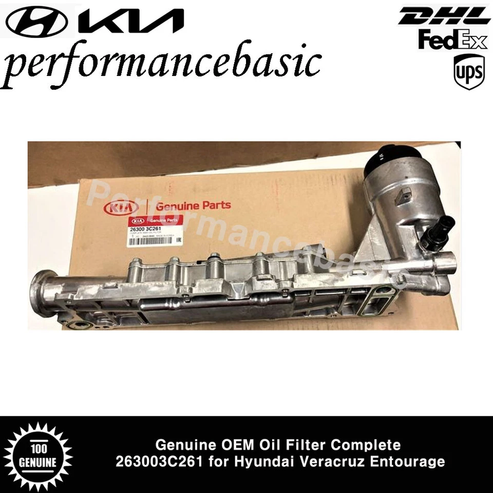 Filtro de aceite genuino OEM completo 263003C261 para Hyundai Veracruz Entourage Foto 3 de 3