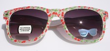 80/'s Retro Vintage Sunglasses Pink frame Red Cherry Gradient lens way