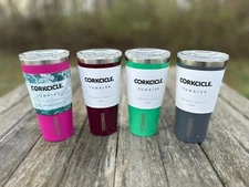 Corkcicle Tumbler 16 oz Green, Watermelon Pink, Grey, Merlot Burgundy NEW Drink