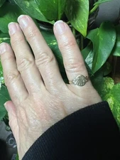 10K Monogramed Signet Pinky/Child’s Ring, Size 4.75 Initial 'EJZ’