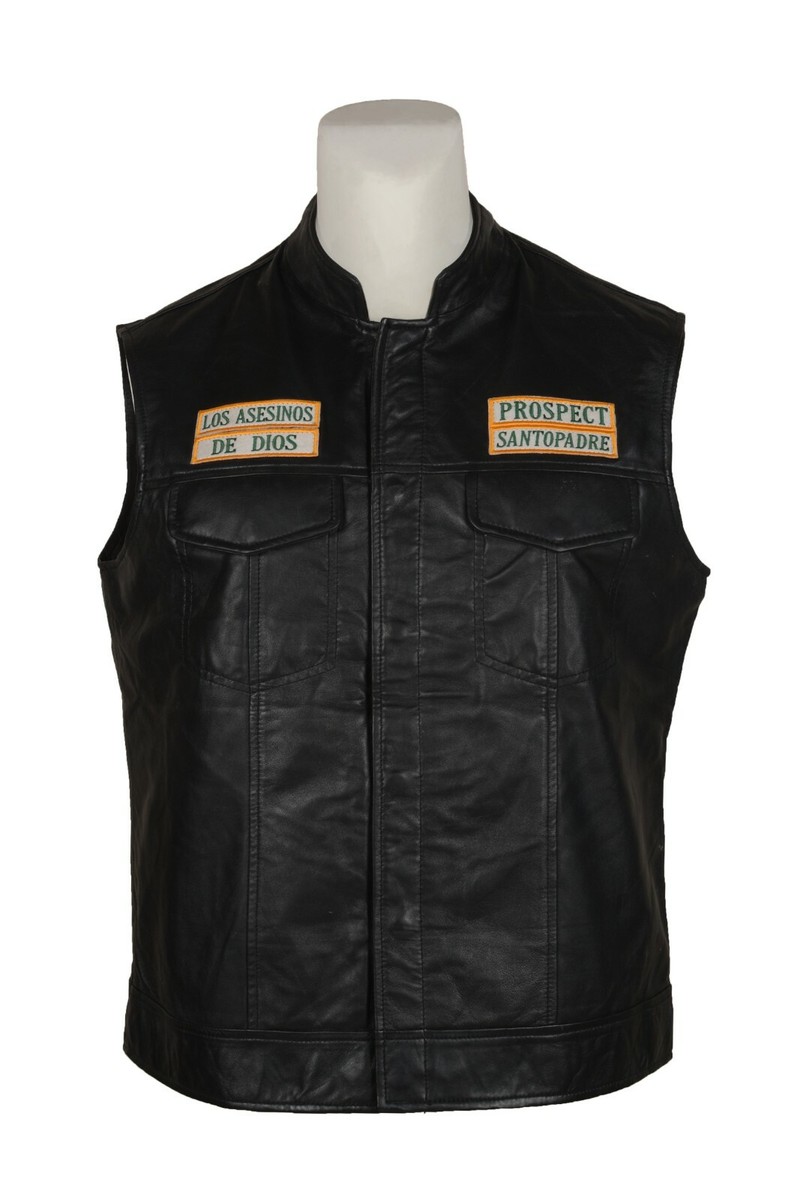 Mayans Southern California Black Biker Motorcycle Leather Vest