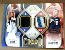 Gerald Green/W. Szczerbiak 2009-10 SP Game Used 4Clr Dual Patch#36/99!Mavs/Cavs