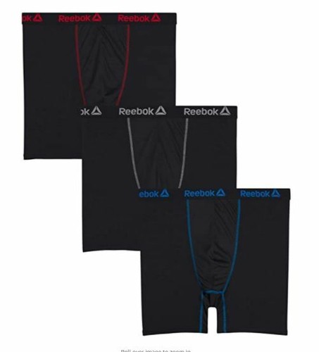 3 CALZONCILLOS DE ENTRENAMIENTO REEBOK 2XL 3XL 4XL NEGRO GRIS ROJO AZUL RENDIMIENTO - Imagen 19 de 58