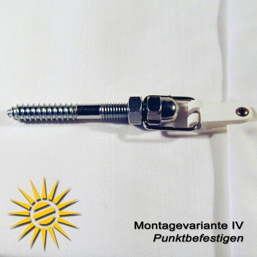 2x Fijación de puntos para cable de acero inoxidable de 2 mm con gancho para correr sin toldo de vela solar - Imagen 9 de 10