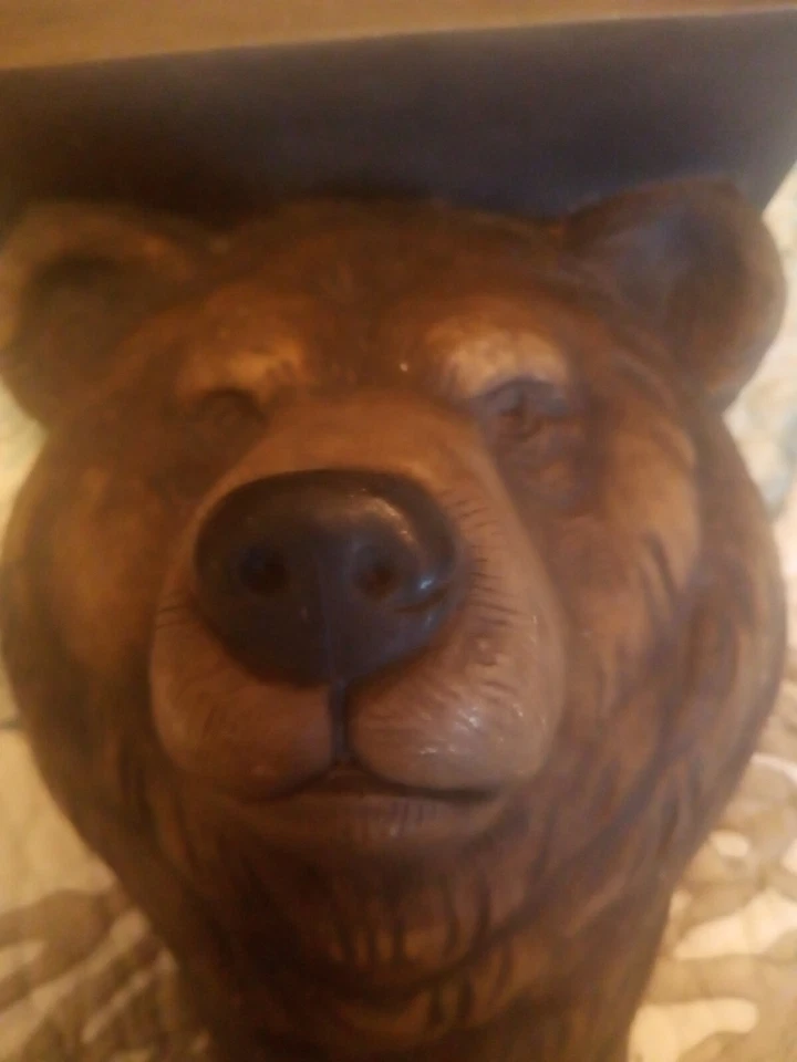  Estante de pared Telle M Stein cabeza de oso 8" de alto vintage 1996  Foto 3 de 4