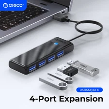 USB A Multi USB C Hub 4 Port High Speed Slim Compact Expansion Smart Splitter 1M