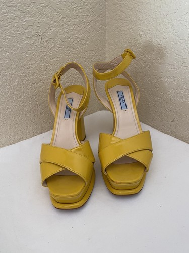 prada yellow heels