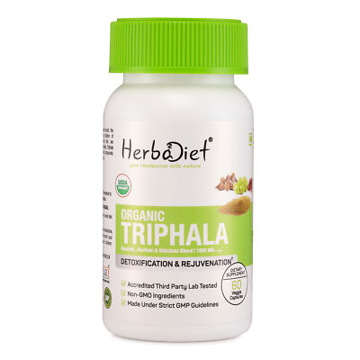 Organic TRIPHALA Capsules STRONG Effective Digestive Support Colon Cleanse Detox