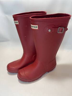 Hunter boots size Boy sz Girl size US tall Red Rain Boots GB34