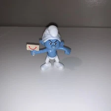 SMURF GROUCHY  FIGURINE 2011 = MC DONALD'S  COLLECTIBLE