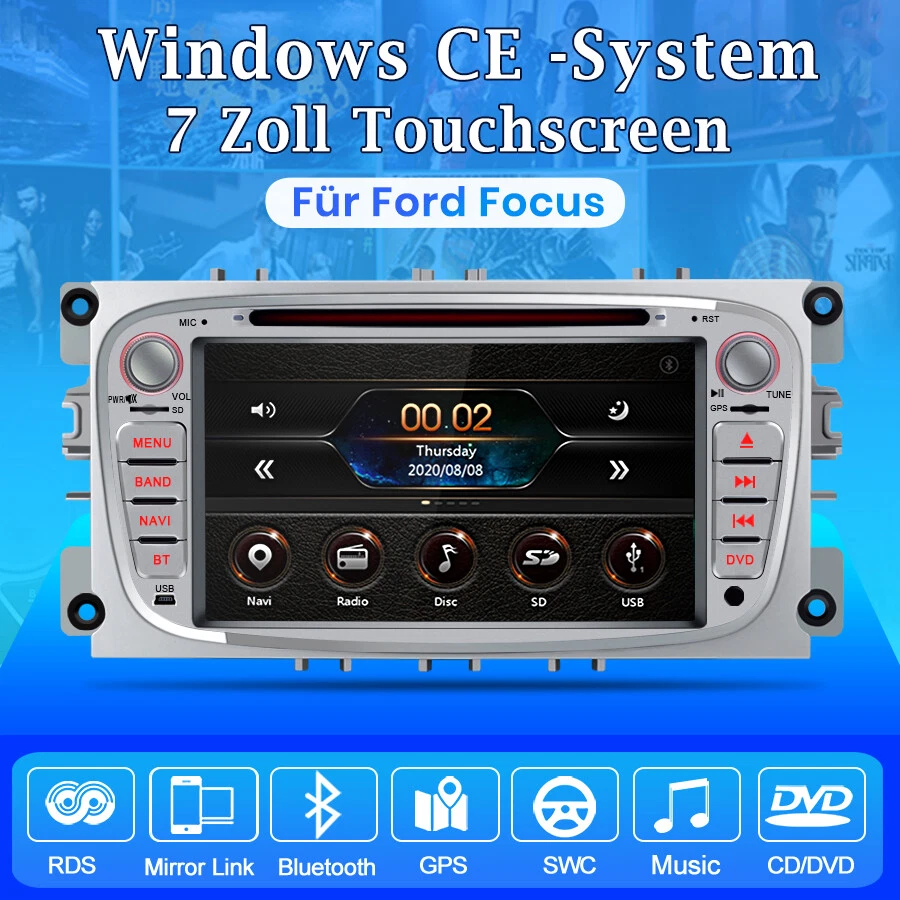 für Ford Focus Mondeo C-MAX S-MAX Galaxy Kuga DAB+ 2DIN Autoradio GPS Navi DVD - Bild 2 von 4