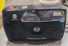 Minolta Freedom 50N Focus Free DX Auto Point And Shoot Film Camera UNTESTED
