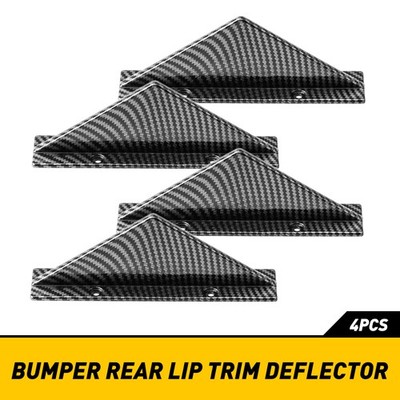 Rear Bumper Diffuser Shark Fins Spoiler Lip Splitter For Chevrolet Chevy Camaro