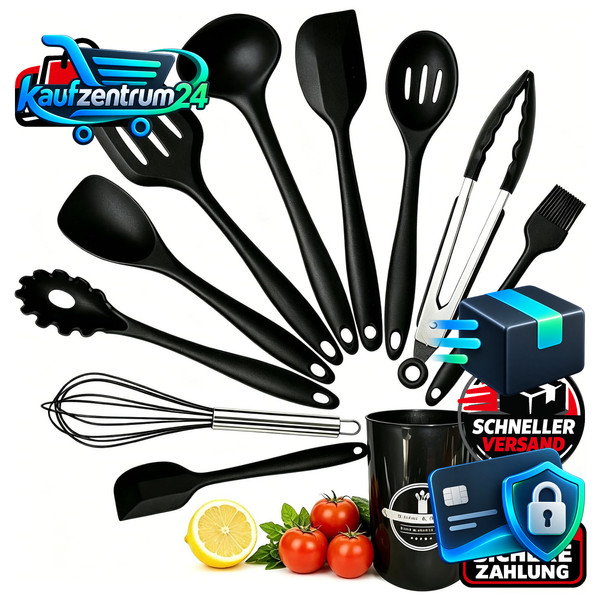 KüChenhelfer Set Silikon 11Pcs HitzebestäNdig Bpa-Frei Kochutensilien-image