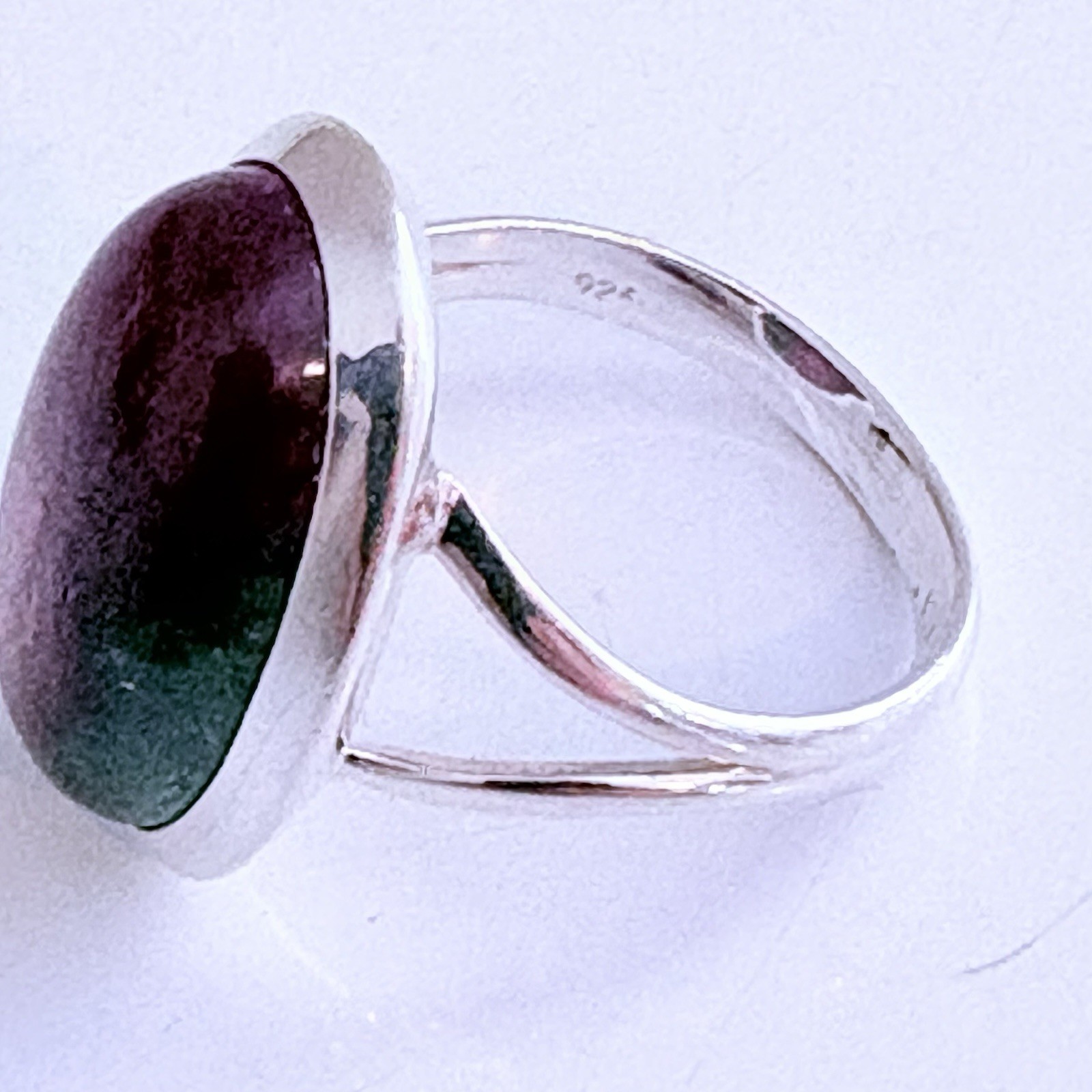 Sterling Silver .925 Ruby Zoisite Ring Size 8.75 … - image 4