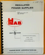 Harrison Labs HP Model 6443A Regulated Power Supplies Instr & Operating Manual.