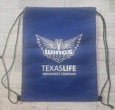 New WNBA Dallas Wings Basketball Non-Woven Blue Drawstring Cinch Sack Backpack