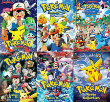 USA English Version POKEMON SERIES Season 1 - 25  21 Movies DVD All Region-DHL