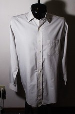 BROOKS BROTHERS White Checkered Long Sleeve Dress Shirt Men's Size 16.5/37