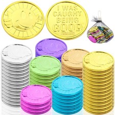 100 PCS Caught Being Good Coins Bulk Plastic Tokens for Classroom Rewards