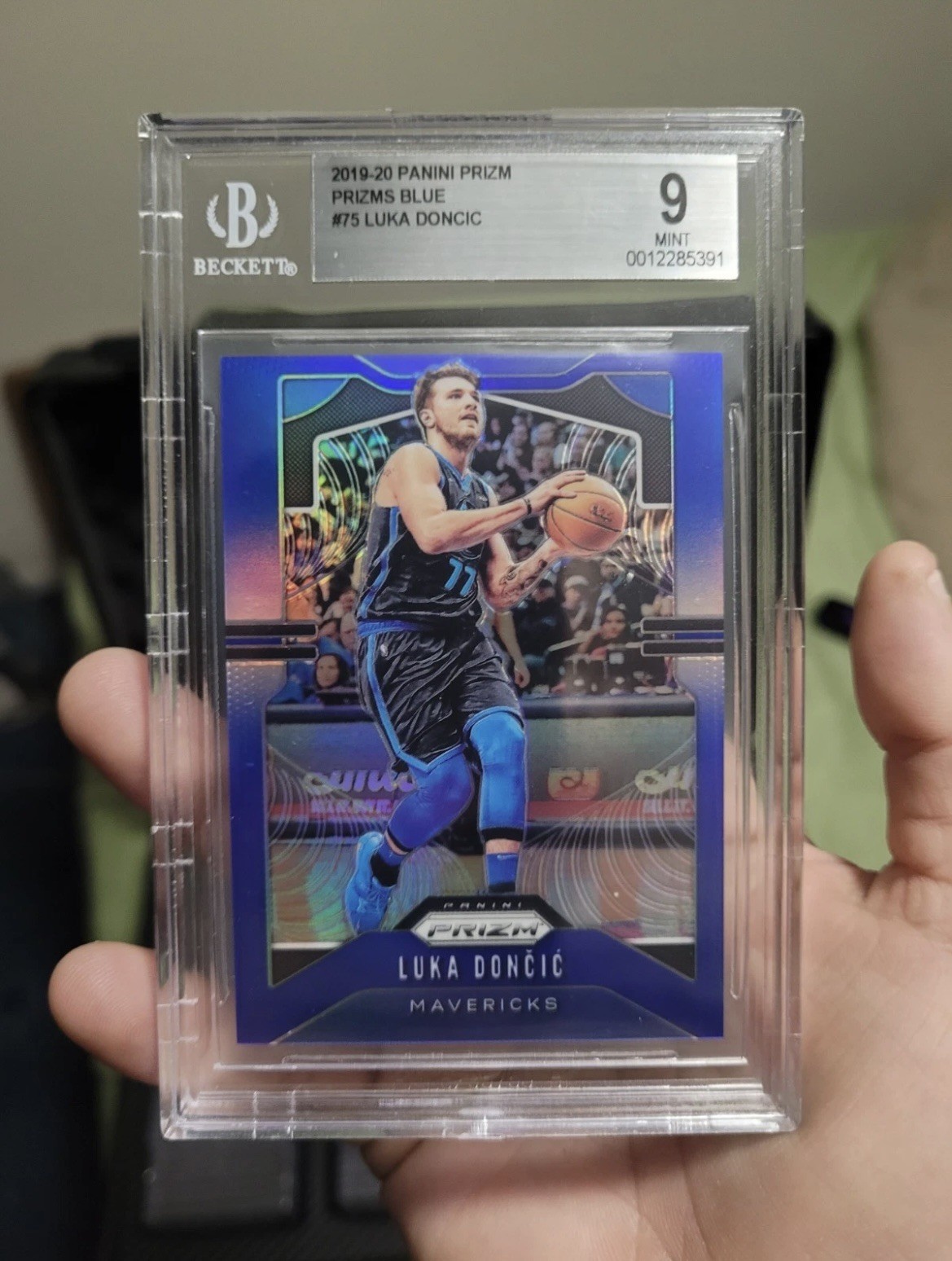 2019-20 Panini Prizm Luka Doncic #75 Blue Prizm /199 BGS 9 SP Color Match💎🔵