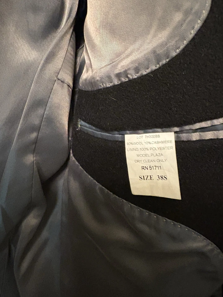 Abrigo largo Calvin Klein gris carbón mezcla lana/cachemira 38s Foto 4 de 4