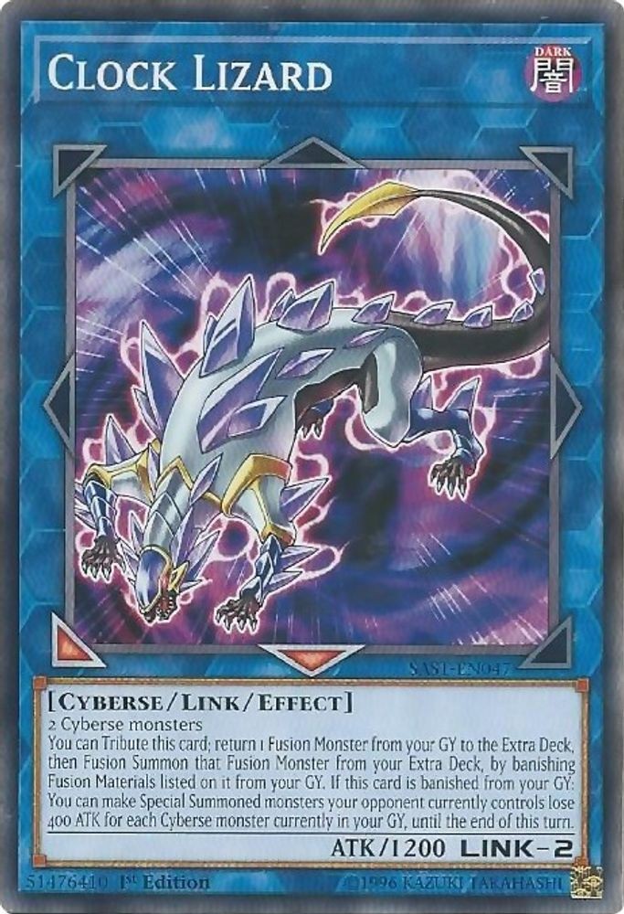 1st Edition Clock Lizard #SAST-EN047 Savage Strike Lightly Played YuGiOh