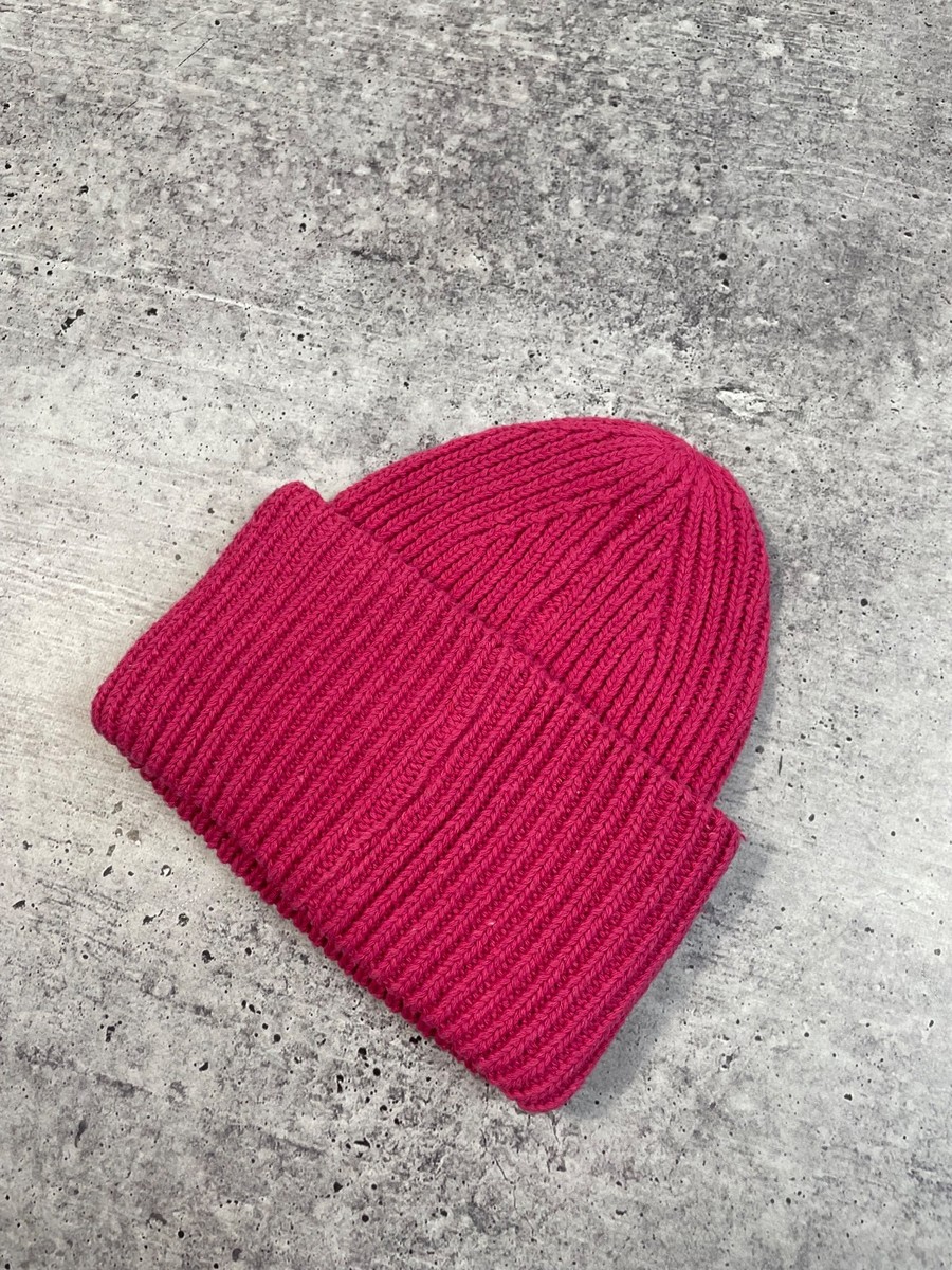 Acne Studios Pansy Wool Knit Face Logo Hat Y2K View 3