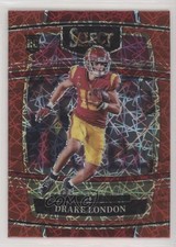 2022 Select Draft Picks Concourse Red Lazer Prizm Drake London #7 Rookie RC 0x7k