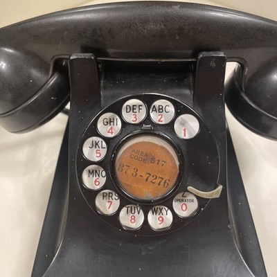 Bell System Western Electric Telephone Black F1 Rotary Phone 1940s