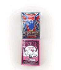 Hello Kitty & Spider-Man Playing Cards (Lot of 2) | Bicycle & Theory 11 ☆NIB☆
