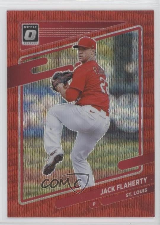 2021 Panini Donruss Optic Red Wave Prizm Jack Flaherty #162 0q0m
