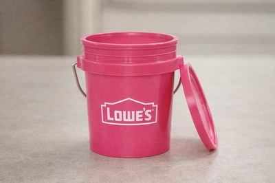 #ad #ad Lowe’s Pink Mini Paint Bucket WITH Lid BPA Free Crafts Party Gift $3.78