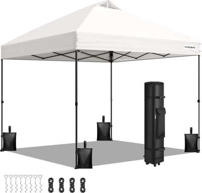10X10Ft Pop up Canopy Tent One Push Setup Outdoor Portable Shelter Tent Heavy Du