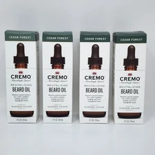 Cremo Beard Oil Cedar Forest Scent 1 fl oz Barber Grade (4 Pack)