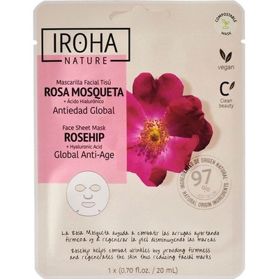 IROHA Rosehip Global Anti-Age Gesichtsmaske   1 Stk.