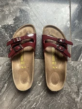 BIRKENSTOCK 36 'IBIZA' Slide Sandals Garnet GERMANY *LOVELY* SZ 36 | L5