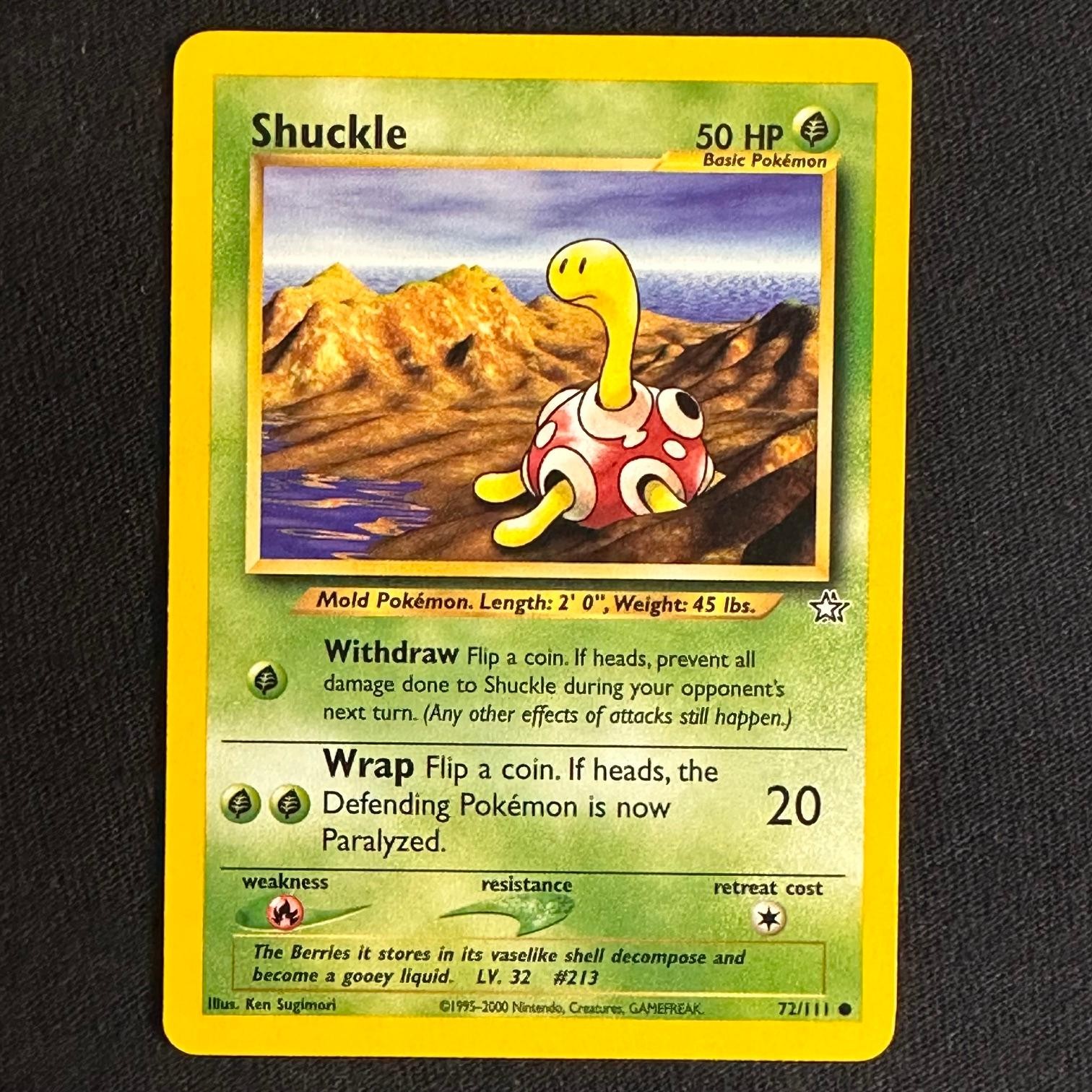Shuckle 72/111 Common Neo Genesis Pokemon Unlimited Lightly Played