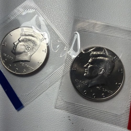 2006 P D Kennedy Half Dollars, Uncirculated In Mint Cello Free Shipping