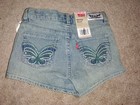 Girl's Levi's Stretch Denim Shorty Shorts Size 6X * Brand New w/ Tag! — photo 1