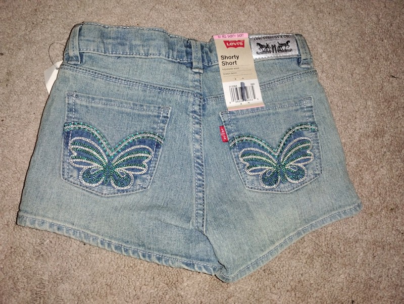 Girl's Levi's Stretch Denim Shorty Shorts Size 6X * Brand New w/ Tag!