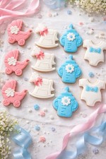 12 x Cupcake Topper, Gender Reveal/Babyparty,...