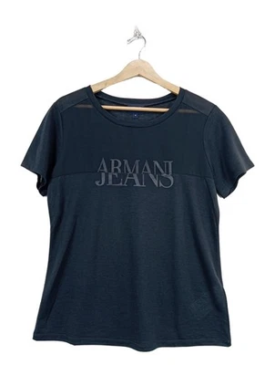 ARMANI T-shirt imprimé Dames Haut T EU 42 bleu style décontracté - Photo 1/4