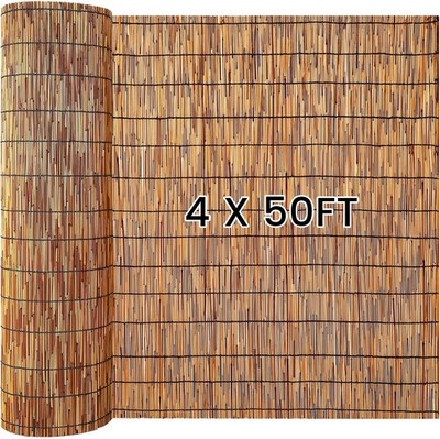 Drydiet 4x50ft Natural Reed Fencing Bamboo Privacy Screen