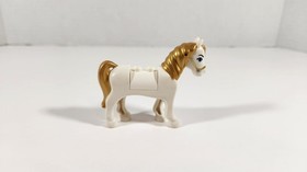 LEGO DISNEY PRINCESS CINDERELLA WHITE HORSE BLUE EYES GOLD MANE TAIL 41146